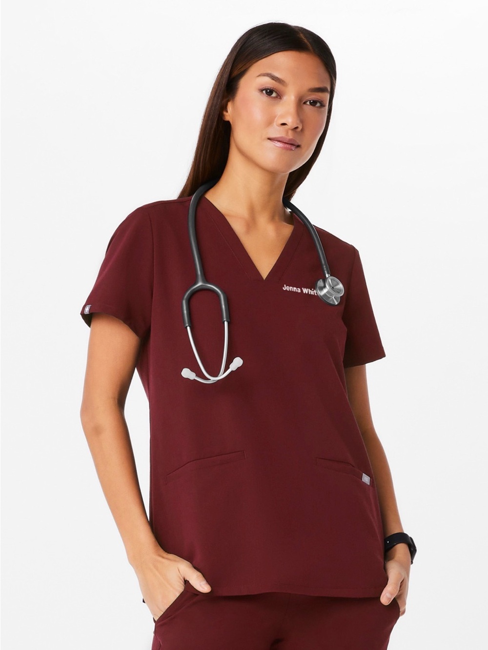 FIGS Women’s Burgundy Scrub Set